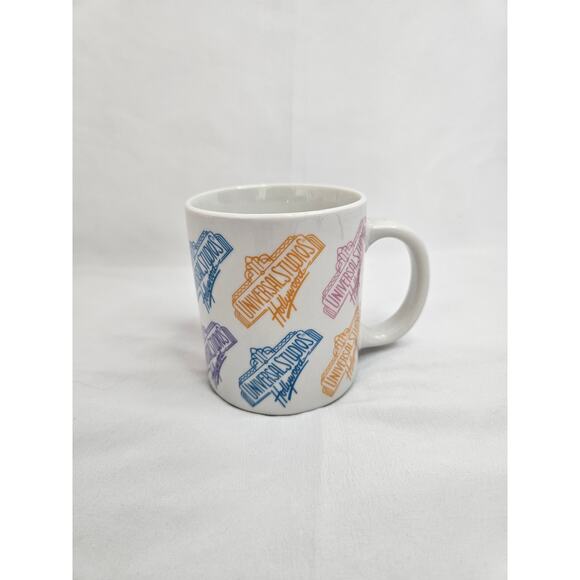 🆓 FREE Universal Studios multicolor pastel coffee tea cup mug Retro Vacation - Picture 2 of 7